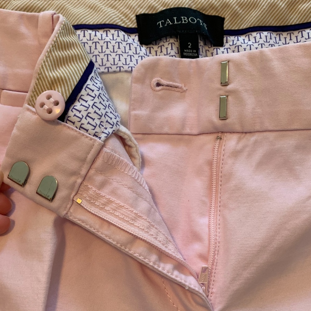 Talbots Signature Crop Pants Sz 2 Light Pink - Picture 8 of 8